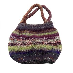 Handmade Felted Wool Bag Multi Color